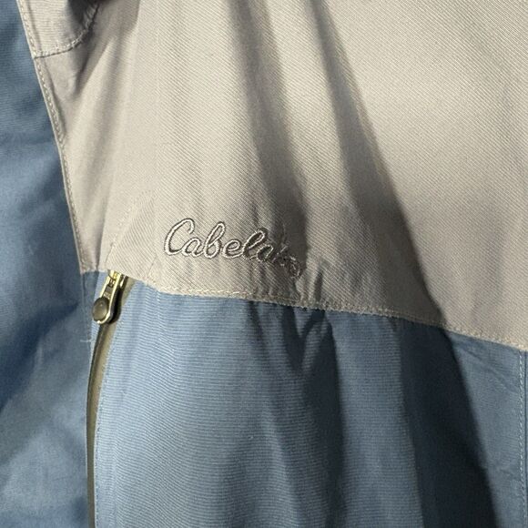 Vintage Cabela’s Dry-Plus Jacket Men’s L Tall Blue Gray Waterproof Outdoor Rain - Picture 2 of 9